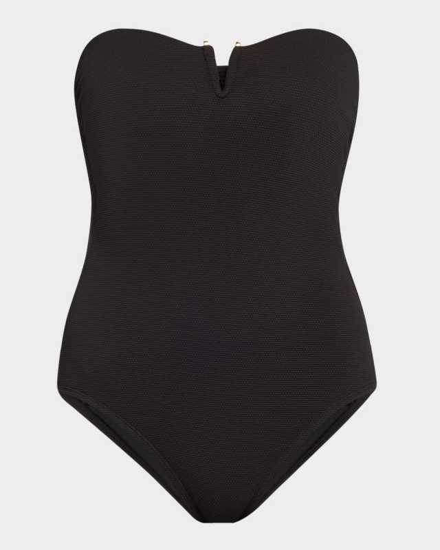 Island Cays V-Front Bandeau One-Piece Swimsuit